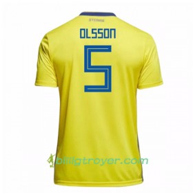 Billige Fotballdrakter Sverige Olsson 5 VM 2018 Hjemmedraktsett